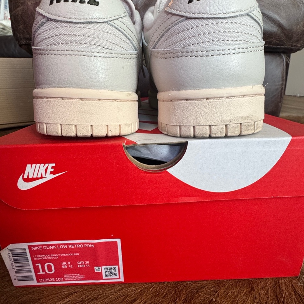 Nike Dunk Low Retro PRM in Light Gray and White